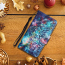 For Samsung Galaxy S21 Ultra 5G Painted Pattern Horizontal Flip Leather Case with Holder & Card Slot & Wallet(Starry Mandala)