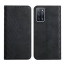 For OPPO A16s / A16 / A54s / A53s 5G / A55 5G Diamond Pattern Splicing Skin Feel Magnetic Horizontal Flip Leather Case with Card Slots & Holder & Wallet(Black)