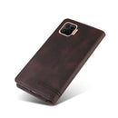 For OPPO F17 Skin Feel Anti-theft Brush Horizontal Flip Leather Case with Holder & Card Slots & Wallet(Brown)