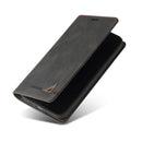 For Xiaomi Redmi 9C Skin Feel Anti-theft Brush Horizontal Flip Leather Case with Holder & Card Slots & Wallet(Black)