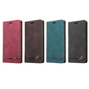 For Xiaomi Redmi 9C Skin Feel Anti-theft Brush Horizontal Flip Leather Case with Holder & Card Slots & Wallet(Black)
