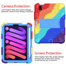 Two-Color Robot Shockproof Silicone + PC Protective Tablet Case with Holder & Pen Slot For iPad mini 6(Colorful + Blue)