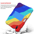Two-Color Robot Shockproof Silicone + PC Protective Tablet Case with Holder & Pen Slot For iPad mini 6(Colorful + Blue)