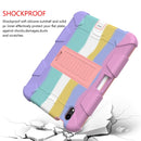 Two-Color Robot Shockproof Silicone + PC Protective Tablet Case with Holder & Pen Slot For iPad mini 6(Colorful + Rose Gold)