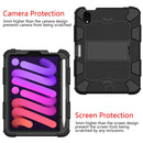 Two-Color Robot Shockproof Silicone + PC Protective Tablet Case with Holder & Pen Slot For iPad mini 6(Black)