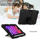 Two-Color Robot Shockproof Silicone + PC Protective Tablet Case with Holder & Pen Slot For iPad mini 6(Black)