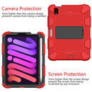 Two-Color Robot Shockproof Silicone + PC Protective Tablet Case with Holder & Pen Slot For iPad mini 6(Red + Black)