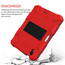 Two-Color Robot Shockproof Silicone + PC Protective Tablet Case with Holder & Pen Slot For iPad mini 6(Red + Black)