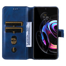 For Motorola Moto Edge 20 Pro Classic Calf Texture PU + TPU Horizontal Flip Leather Case with Holder & Card Slots & Wallet(Blue)