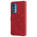 For Motorola Moto Edge 20 Pro Classic Calf Texture PU + TPU Horizontal Flip Leather Case with Holder & Card Slots & Wallet(Red)