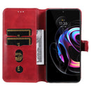 For Motorola Moto Edge 20 Pro Classic Calf Texture PU + TPU Horizontal Flip Leather Case with Holder & Card Slots & Wallet(Red)