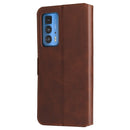 For Motorola Moto Edge 20 Pro Classic Calf Texture PU + TPU Horizontal Flip Leather Case with Holder & Card Slots & Wallet(Brown)