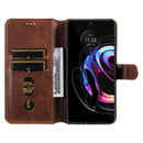 For Motorola Moto Edge 20 Pro Classic Calf Texture PU + TPU Horizontal Flip Leather Case with Holder & Card Slots & Wallet(Brown)