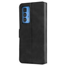 For Motorola Moto Edge 20 Pro Classic Calf Texture PU + TPU Horizontal Flip Leather Case with Holder & Card Slots & Wallet(Black)