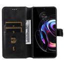 For Motorola Moto Edge 20 Pro Classic Calf Texture PU + TPU Horizontal Flip Leather Case with Holder & Card Slots & Wallet(Black)