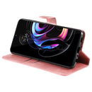 For Motorola Moto Edge 20 Pro Classic Calf Texture PU + TPU Horizontal Flip Leather Case with Holder & Card Slots & Wallet(Rose Gold)