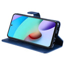 For Xiaomi Redmi 10 Classic Calf Texture PU + TPU Horizontal Flip Leather Case with Holder & Card Slots & Wallet(Blue)