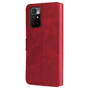For Xiaomi Redmi 10 Classic Calf Texture PU + TPU Horizontal Flip Leather Case with Holder & Card Slots & Wallet(Red)