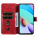 For Xiaomi Redmi 10 Classic Calf Texture PU + TPU Horizontal Flip Leather Case with Holder & Card Slots & Wallet(Red)