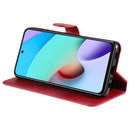 For Xiaomi Redmi 10 Classic Calf Texture PU + TPU Horizontal Flip Leather Case with Holder & Card Slots & Wallet(Red)