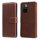 For Xiaomi Redmi 10 Classic Calf Texture PU + TPU Horizontal Flip Leather Case with Holder & Card Slots & Wallet(Brown)