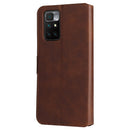For Xiaomi Redmi 10 Classic Calf Texture PU + TPU Horizontal Flip Leather Case with Holder & Card Slots & Wallet(Brown)