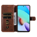 For Xiaomi Redmi 10 Classic Calf Texture PU + TPU Horizontal Flip Leather Case with Holder & Card Slots & Wallet(Brown)