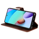 For Xiaomi Redmi 10 Classic Calf Texture PU + TPU Horizontal Flip Leather Case with Holder & Card Slots & Wallet(Brown)