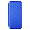 For Doogee S86 / S86 Pro Carbon Fiber Texture Magnetic Horizontal Flip TPU + PC + PU Leather Case with Card Slot(Blue)