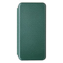 For Doogee S86 / S86 Pro Carbon Fiber Texture Magnetic Horizontal Flip TPU + PC + PU Leather Case with Card Slot(Green)