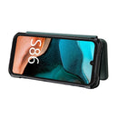For Doogee S86 / S86 Pro Carbon Fiber Texture Magnetic Horizontal Flip TPU + PC + PU Leather Case with Card Slot(Green)