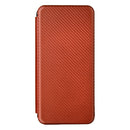 For Doogee S86 / S86 Pro Carbon Fiber Texture Magnetic Horizontal Flip TPU + PC + PU Leather Case with Card Slot(Brown)