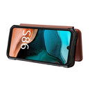 For Doogee S86 / S86 Pro Carbon Fiber Texture Magnetic Horizontal Flip TPU + PC + PU Leather Case with Card Slot(Brown)