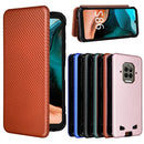For Doogee S86 / S86 Pro Carbon Fiber Texture Magnetic Horizontal Flip TPU + PC + PU Leather Case with Card Slot(Brown)