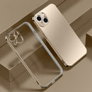 Electroplated Edge Frosted TPU Shockproof Case For iPhone 13 Pro Max(Gold)