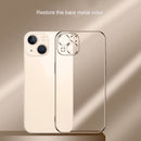Electroplated Edge Frosted TPU Shockproof Case For iPhone 13 Pro Max(Gold)