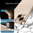 Electroplated Edge Frosted TPU Shockproof Case For iPhone 13 Pro Max(Gold)