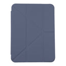 Deformation Transparent Acrylic Horizontal Flip PU Leather Tablet Case with Multi-folding Holder & Sleep / Wake-up Function & Pen Slot For iPad mini 6(Lavender Grey)
