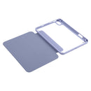 Deformation Transparent Acrylic Horizontal Flip PU Leather Tablet Case with Multi-folding Holder & Sleep / Wake-up Function & Pen Slot For iPad mini 6(Lavender Grey)
