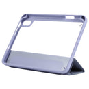 Deformation Transparent Acrylic Horizontal Flip PU Leather Tablet Case with Multi-folding Holder & Sleep / Wake-up Function & Pen Slot For iPad mini 6(Lavender Grey)
