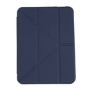 Deformation Transparent Acrylic Horizontal Flip PU Leather Tablet Case with Multi-folding Holder & Sleep / Wake-up Function & Pen Slot For iPad mini 6(Dark Blue)