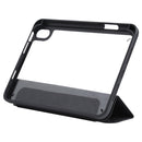 Deformation Transparent Acrylic Horizontal Flip PU Leather Tablet Case with Multi-folding Holder & Sleep / Wake-up Function & Pen Slot For iPad mini 6(Black)