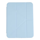 Deformation Transparent Acrylic Horizontal Flip PU Leather Tablet Case with Multi-folding Holder & Sleep / Wake-up Function & Pen Slot For iPad mini 6(Baby Blue)