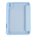 Deformation Transparent Acrylic Horizontal Flip PU Leather Tablet Case with Multi-folding Holder & Sleep / Wake-up Function & Pen Slot For iPad mini 6(Baby Blue)