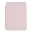 Deformation Transparent Acrylic Horizontal Flip PU Leather Tablet Case with Multi-folding Holder & Sleep / Wake-up Function & Pen Slot For iPad mini 6(Pink)