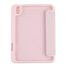 Deformation Transparent Acrylic Horizontal Flip PU Leather Tablet Case with Multi-folding Holder & Sleep / Wake-up Function & Pen Slot For iPad mini 6(Pink)