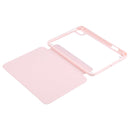 Deformation Transparent Acrylic Horizontal Flip PU Leather Tablet Case with Multi-folding Holder & Sleep / Wake-up Function & Pen Slot For iPad mini 6(Pink)