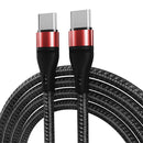 ADC-004 USB-C / Type-C to USB-C / Type-C PD Fast Charging Weave Data Cable, Length:2m(Red)