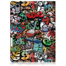 Painted Pattern Voltage Horizontal Flip PU Leather Tablet Case with Rotating Holder & Pen Slot & Sleep / Wake-up Function For iPad mini 6(Graffiti)