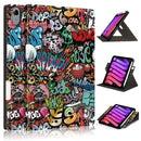 Painted Pattern Voltage Horizontal Flip PU Leather Tablet Case with Rotating Holder & Pen Slot & Sleep / Wake-up Function For iPad mini 6(Graffiti)